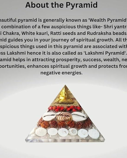 Crystal Wealth Gomati Chakra Shree Yantra Pyramid