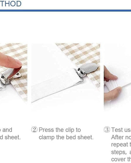 Adjustable Bed Sheet Holder Straps (Pack of 4)