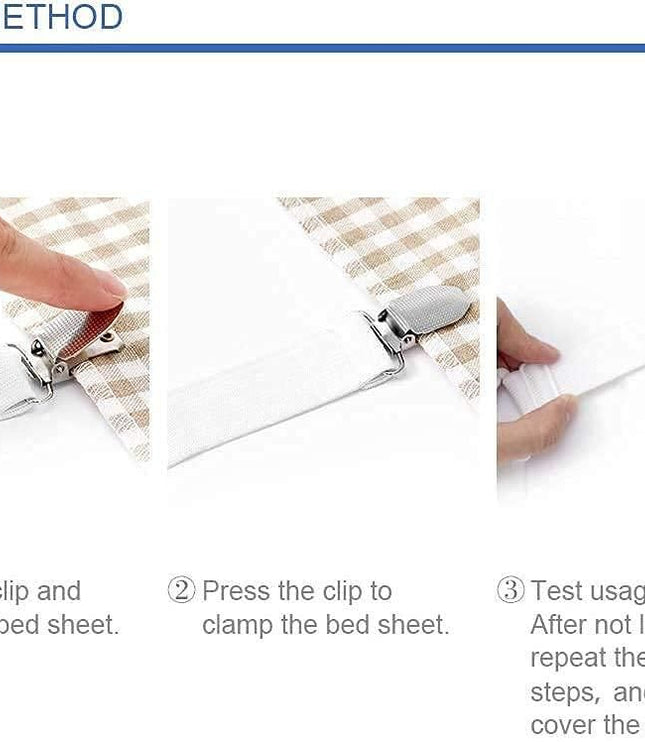 Adjustable Bed Sheet Holder Straps (Pack of 4)