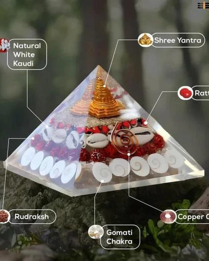 Crystal Wealth Gomati Chakra Shree Yantra Pyramid