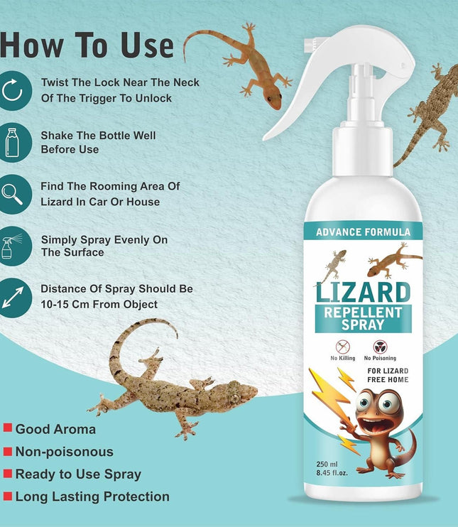 Lizard Repellent for Home Spray Pest Control 250ML (Pack of 2)